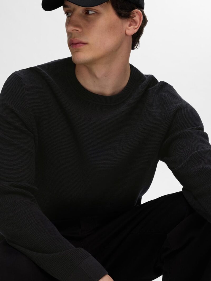 SELECTED KNIT STRUCTURE CREW NECK NOOS - immagine 3