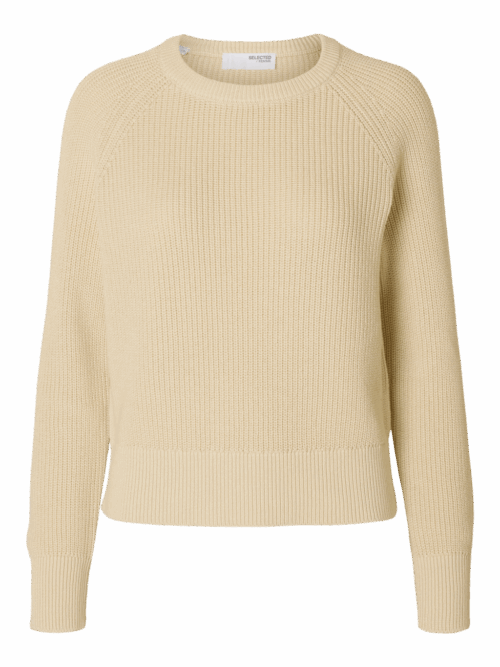 SLFBIRLA LS KNIT SHORT O-NECK NOOS