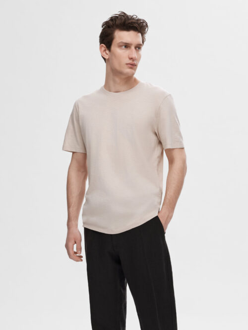 SLHASPEN SLUB SS O-NECK TEE NOOS