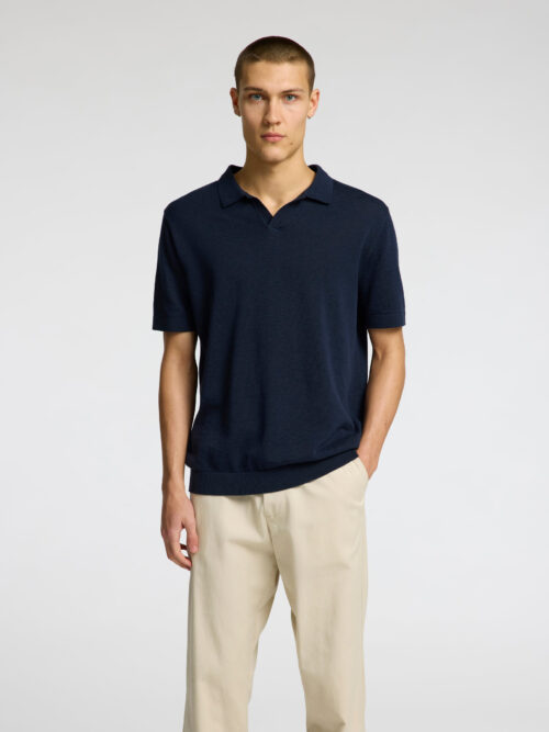 SLHMATTIS SS KNIT SUN OPEN POLO NOOS
