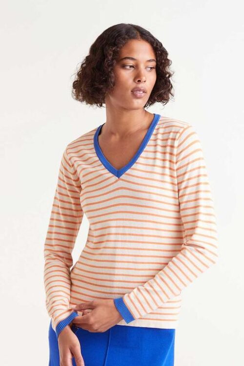 MAGLIONE COTONE VISCOSA RIGHE