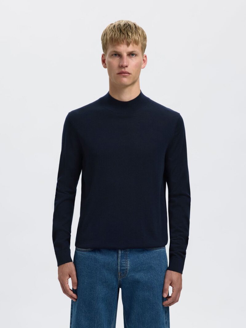 KNIT MERINO MOCK NECK NOOSE - immagine 2