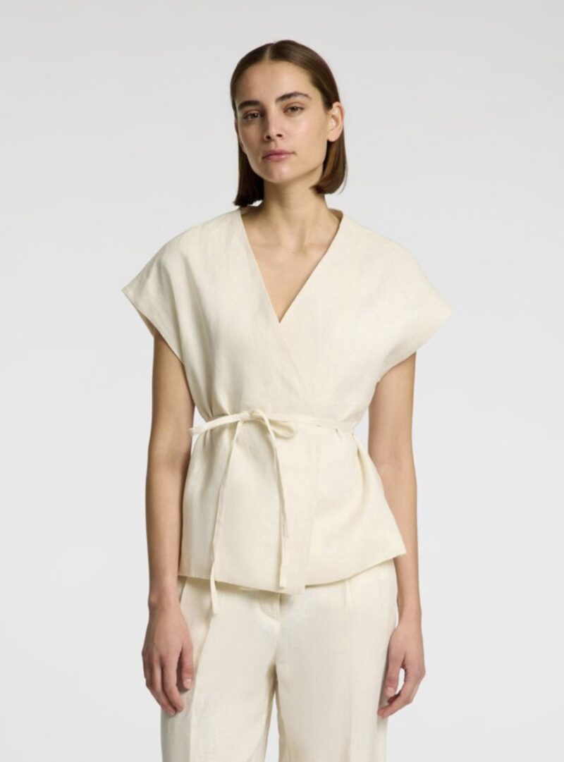 SLFKLIA LINEN VEST 100% LINO - immagine 2