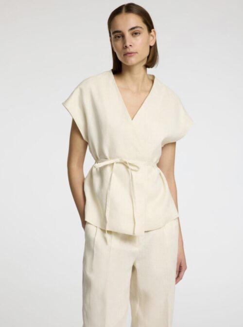 SLFKLIA LINEN VEST 100% LINO