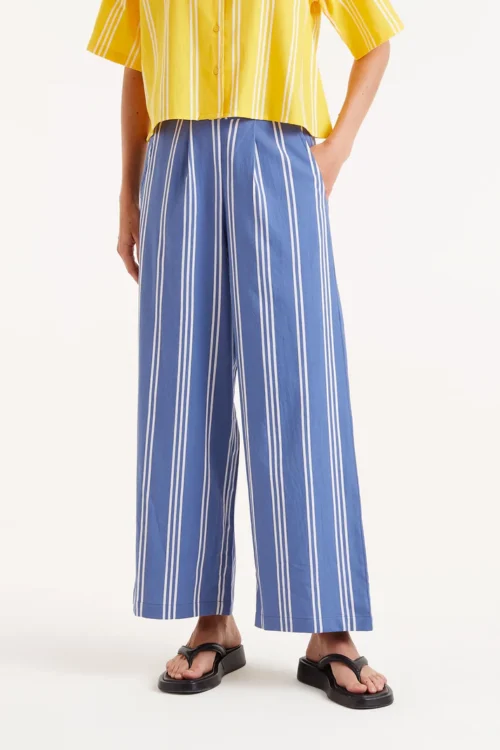 PANTALONI RIGHE 100% COTONE DRITTI