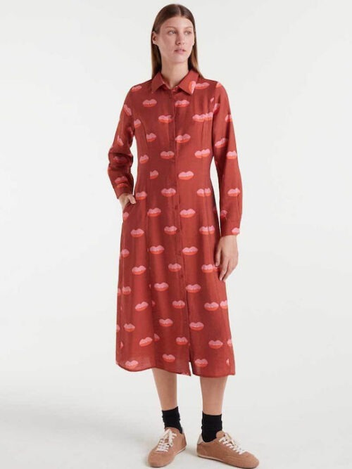 VESTITO LIPS MIDI VISCOSA
