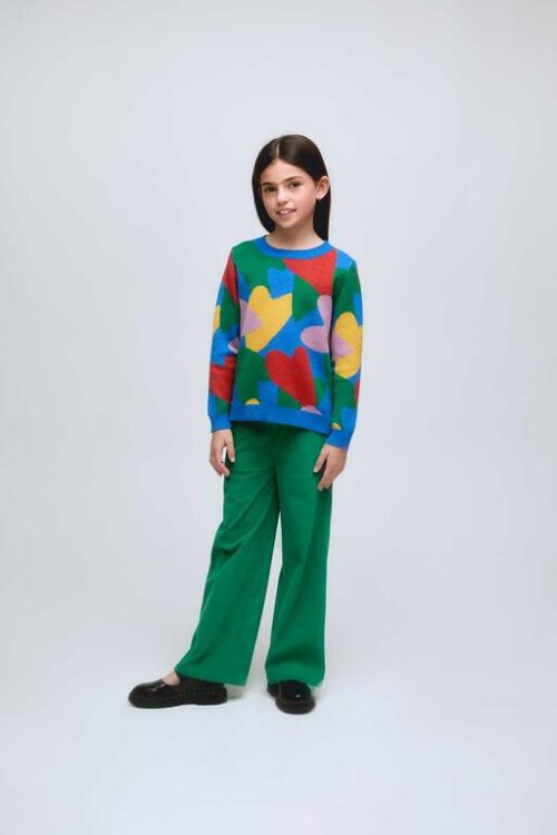 MAGLIONE DA BAMBINA IN MAGLIA CON STAMPA CUPIDO