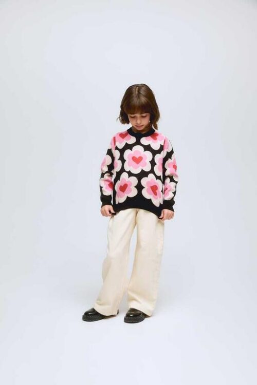 MAGLIONE DA BAMBINA IN MAGLIA CON STAMPA SWEETHEART