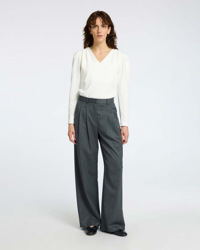 V-NECK TOP VISCOSA SELECTED - immagine 4