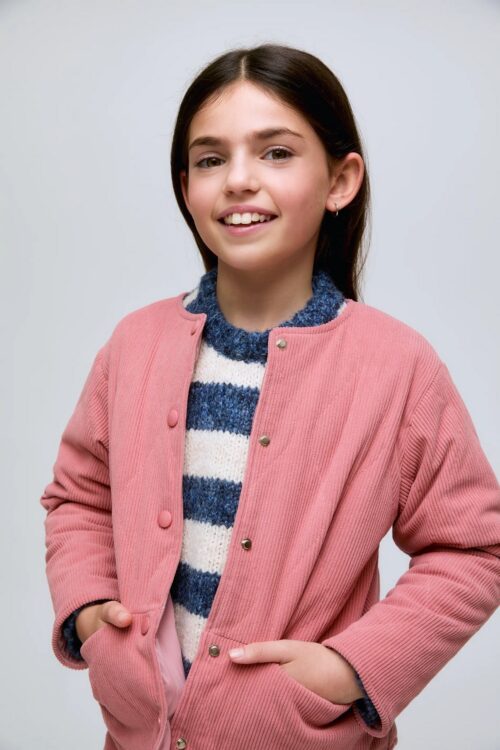 GIACCA IMBOTTITA ROSA DA BAMBINA