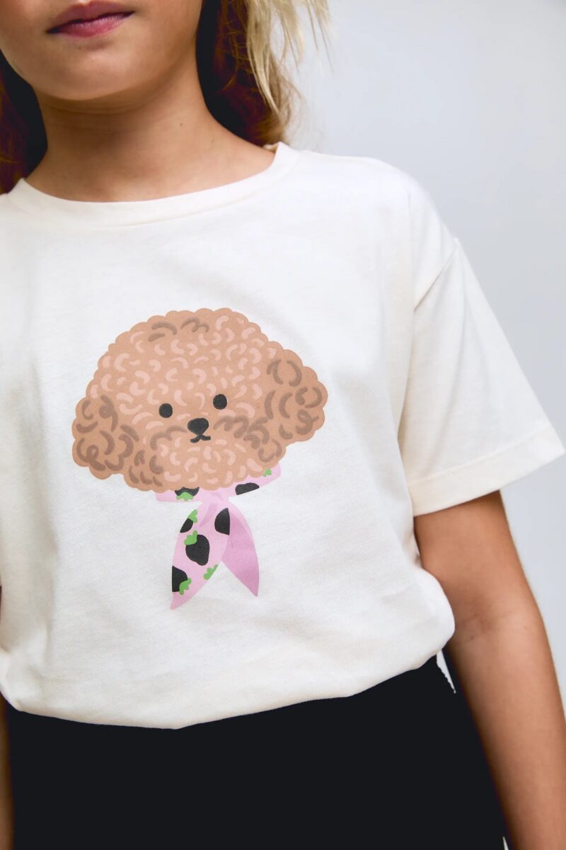 T-SHIRT BAMBINA CON STAMPA CANE - immagine 3