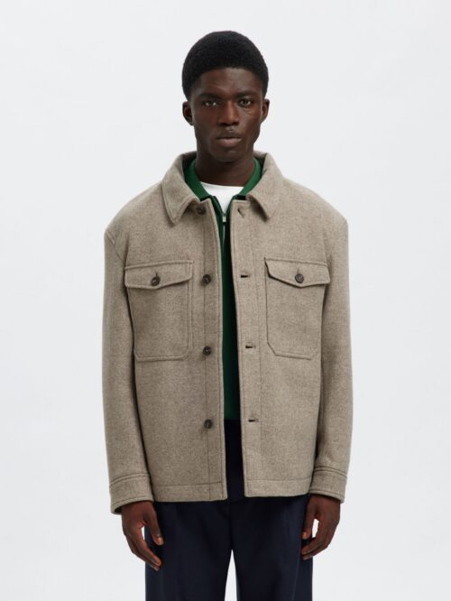 SLHMITCH WOOL BLEND SHACKET NOOS