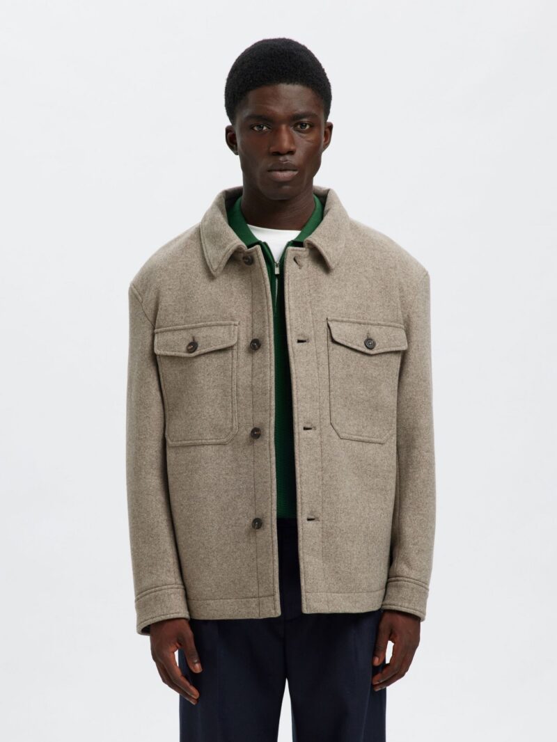 SLHMITCH WOOL BLEND SHACKET NOOS