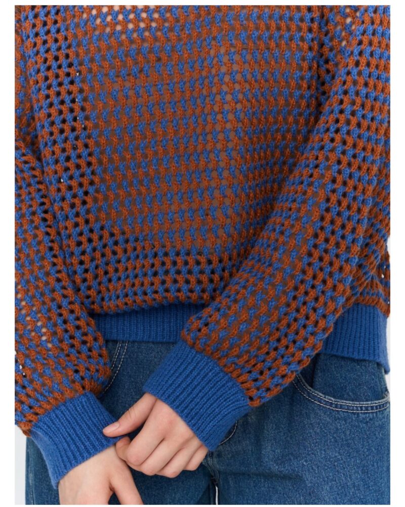 PULLOVER BLUE TRAFORATO 24 COLOUR - immagine 2