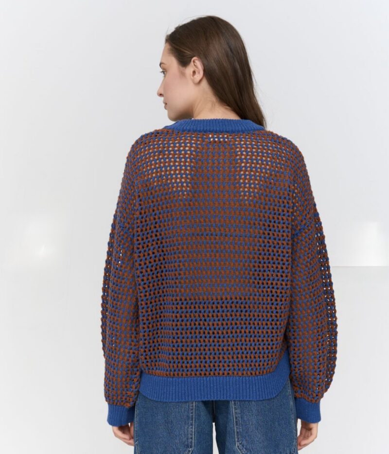 PULLOVER BLUE TRAFORATO 24 COLOUR - immagine 3