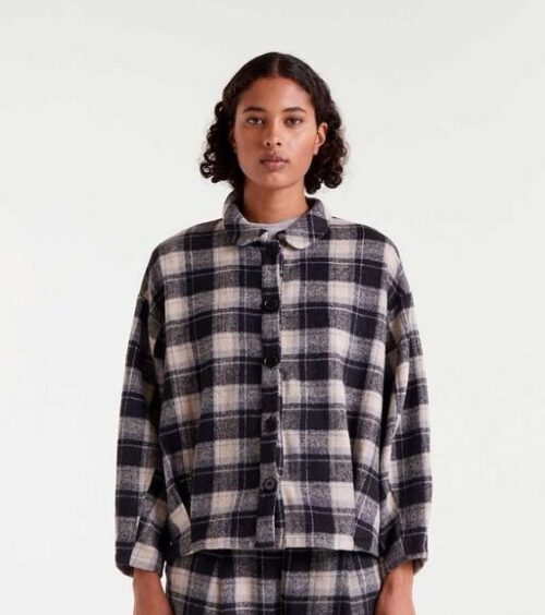 CAMICIA CON STAMPA BLACK CHECKS