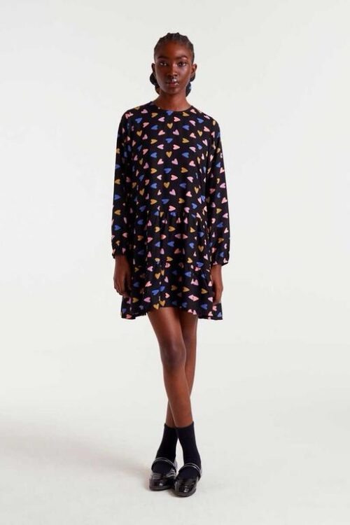 VESTITO CORTO CON STAMPA POTPOURRI