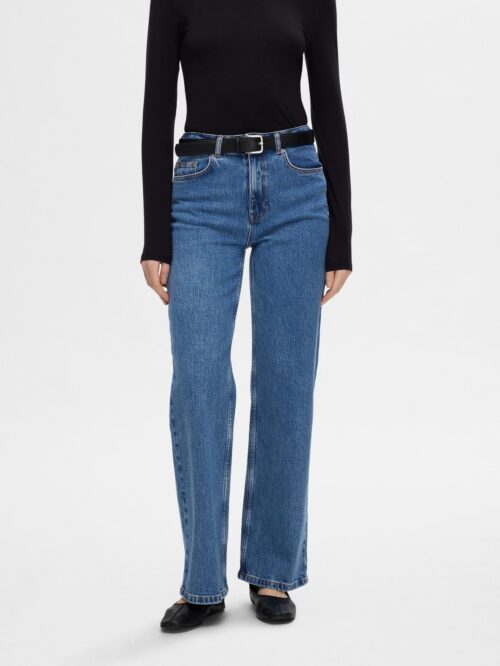 SLFALICE HW WIDE LONG WING BLU JEAN NOOS