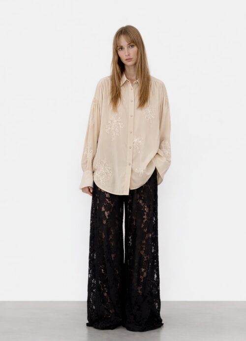 VIFARIA SHIRT CAMICIA RICAMO 100% VISCOSA