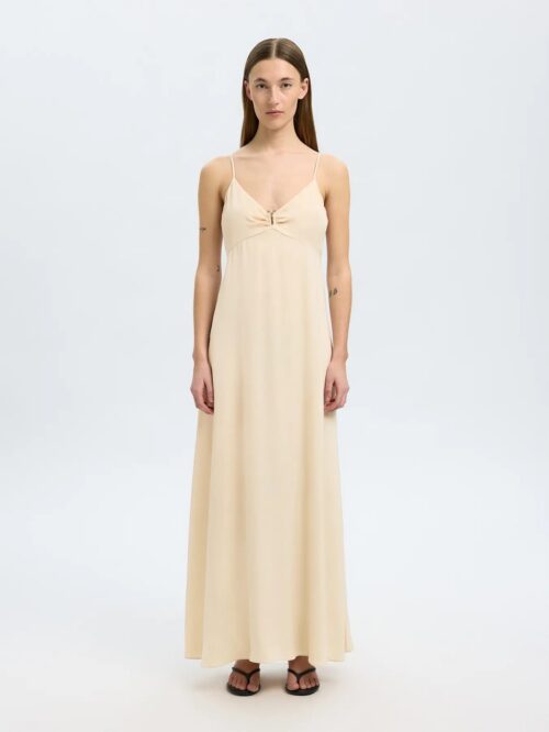 AURINA DRESS 100% VISCOSA VESTITO LUNGO